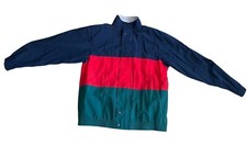 Vintage Jacket Izod Windbreaker Nylon Kids Boys Youth LARGE Hong Kong Pockets