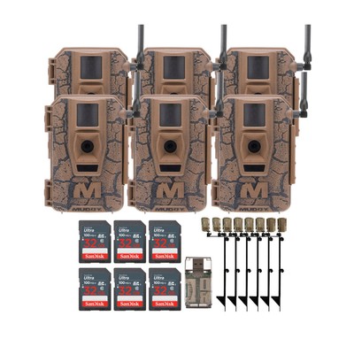 Muddy Mitigator Cellular 24MP Imaging Trail Camera 6 Pack Bundle