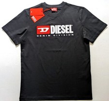 DIESEL MENS BLACK COTTON T-SHIRT SIZE S
