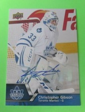 2014-15 Upper Deck AHL #33 Christopher Gibson Autograph Toronto Marlies