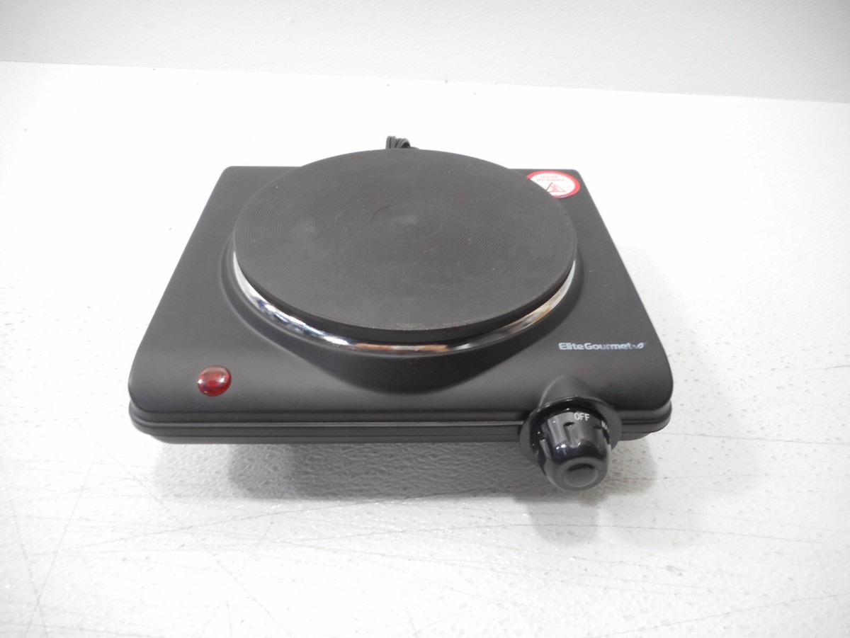 Elite Gourmet ESB-301BF# Countertop Single Cast Iron Burner, 1000 Watts, |  eBay