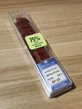 20mm Kreisler Honey Brown Bamboo Stiched Genuine Leather Men's Watch Band