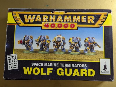 Warhammer 40k Wolf Guard Terminators Box Space Wolves Rare OOP Komplett