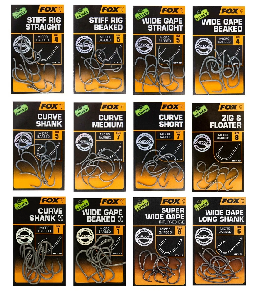 Fox Karpfenhaken Armapoint Zig & Floater Stiff Rig Wide Gape Curve Haken CHK Rig