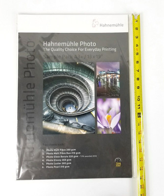 Hahnemuhle A3+ Photo Sample Pack, 13x19'', 6 Samples, 12 Sheets #10603604