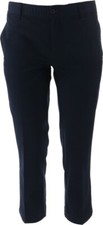 Lands' End Iron Knee Chino Pants Unhemmed Classic Navy 14H NWOT 643 