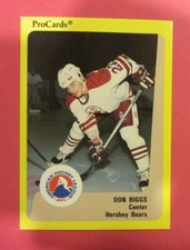 1989 ProCards Inc, Hershey Bears - DON BIGGS