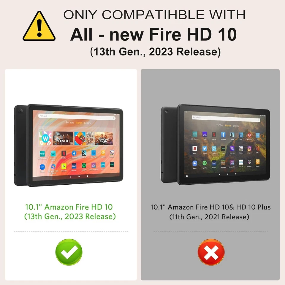 Shockproof Case For Amazon Fire HD 10 10.1" 2023 13th Gen/Glass Screen Protector - Image 2 of 4