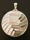 Sterling Silver Mother of Pearl Mosaic Pendant