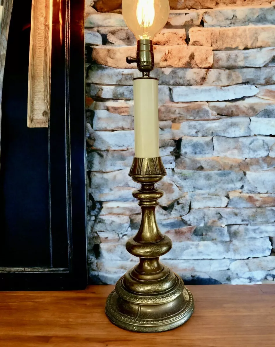 Brass candlestick table sales lamps