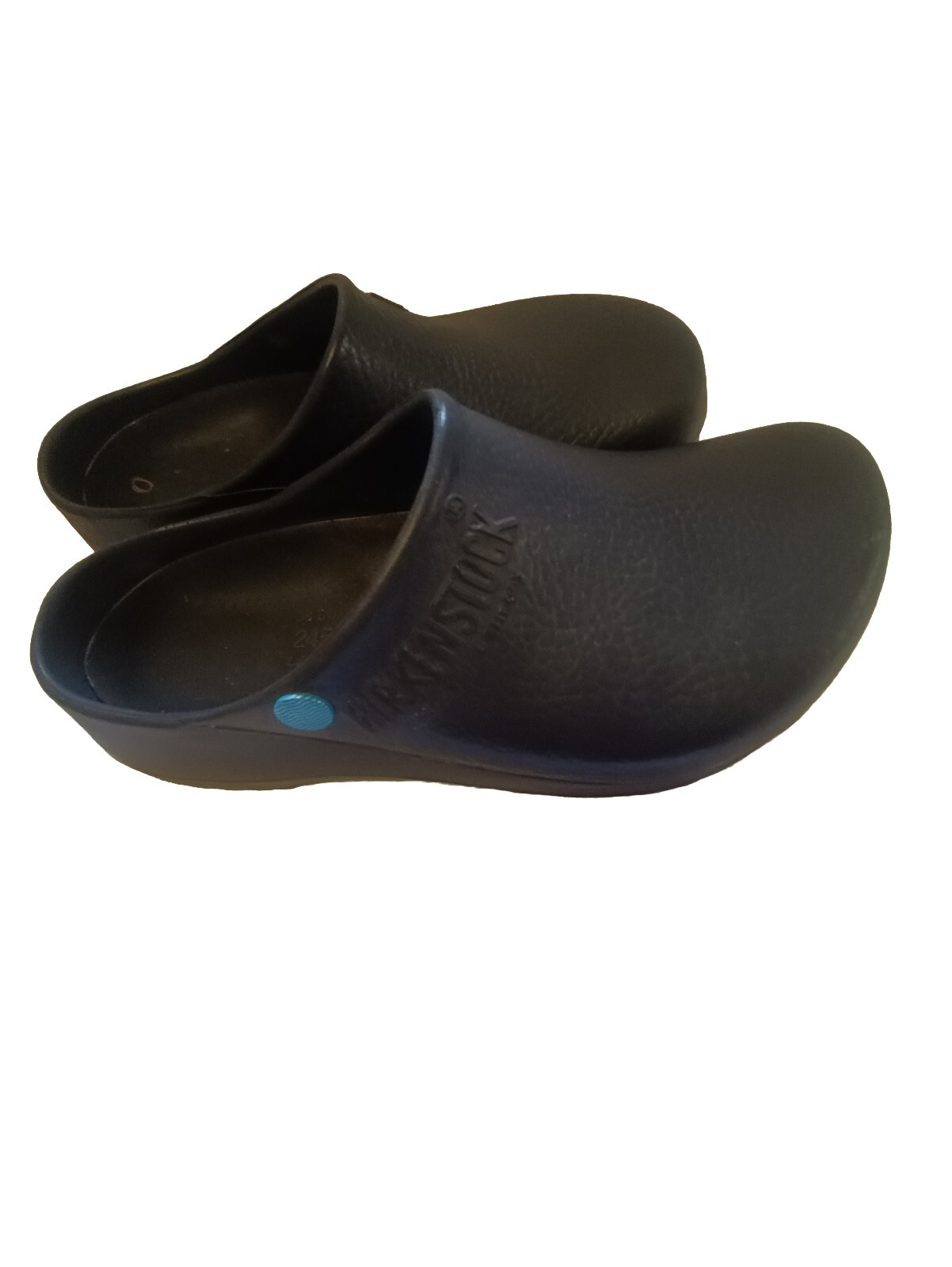 Birkenstock Ges.gesch Black Rubber Clogs Mules Sz US Women 7 Men 5 Euro