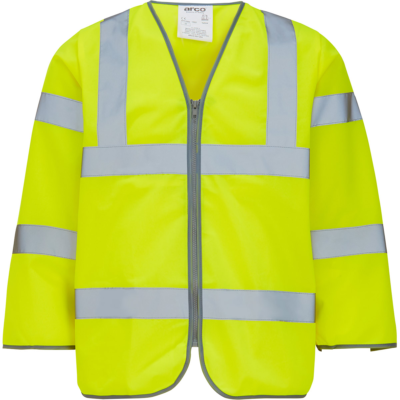 Arco 2B&B Hi-Vis Jacket Vest Yellow 3/4 Sleeve Size L 1880705 (050523tji)