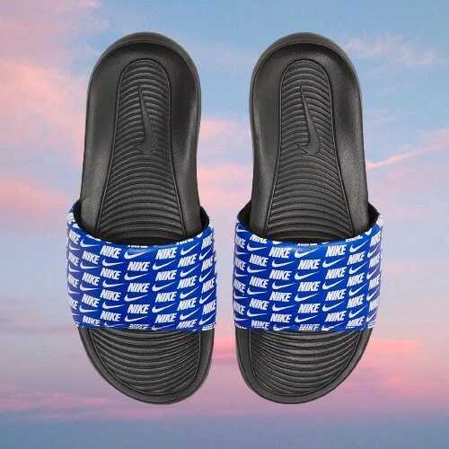 Sandali Nike Originals Victori One Slide Stampa Gioco Royal Nero Uomo US 10