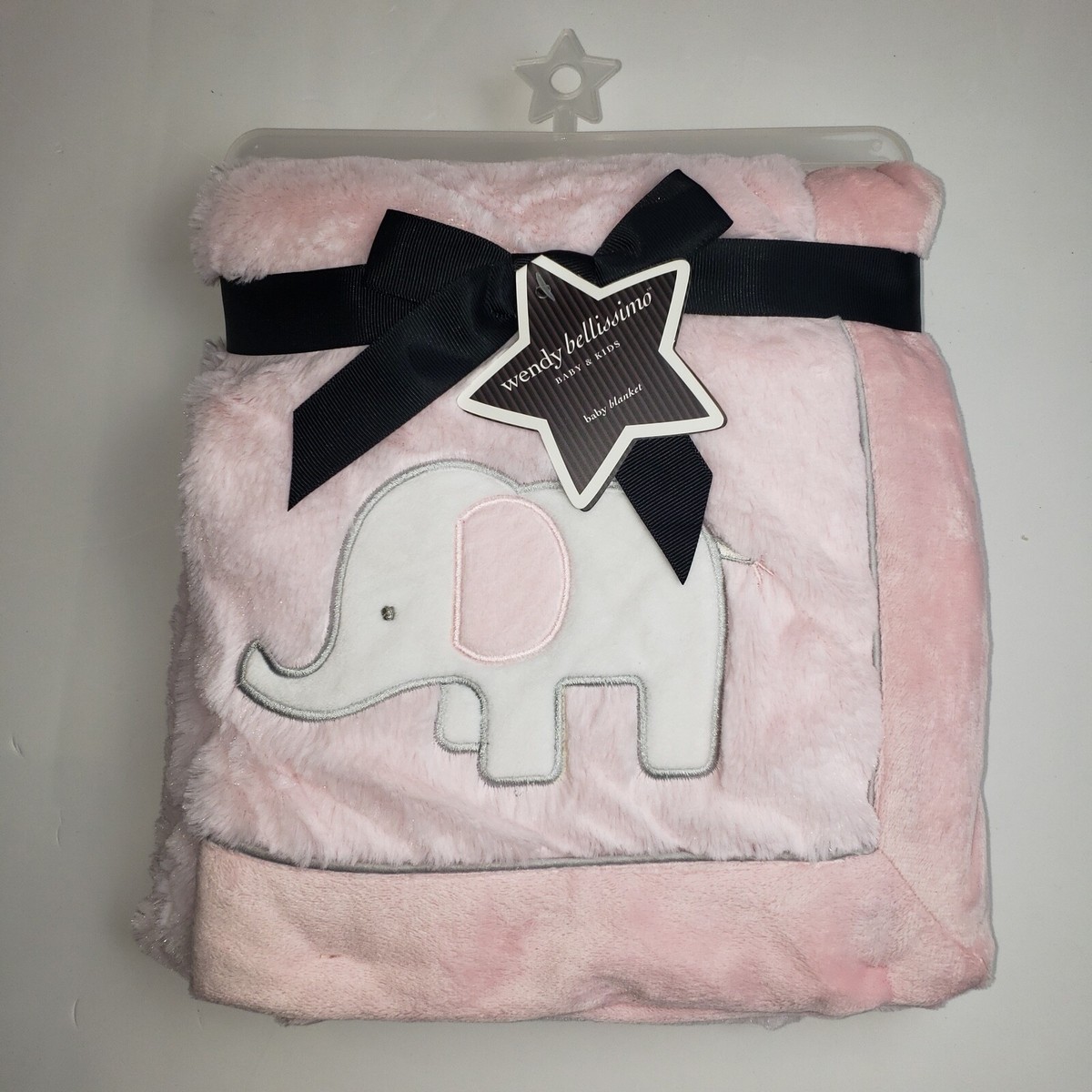 Wendy Bellissimo: Mix Match Elephant Applique Plush Blanket in