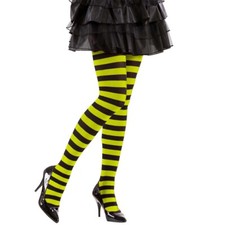 STRUMPFHOSE RINGEL STREIFEN grün schwarz Hexe Halloween Ringelstrumpfhose 01266