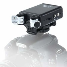 Stereo Video Condenser Microphone Integrated Mount For Camera Camcorder Recorder