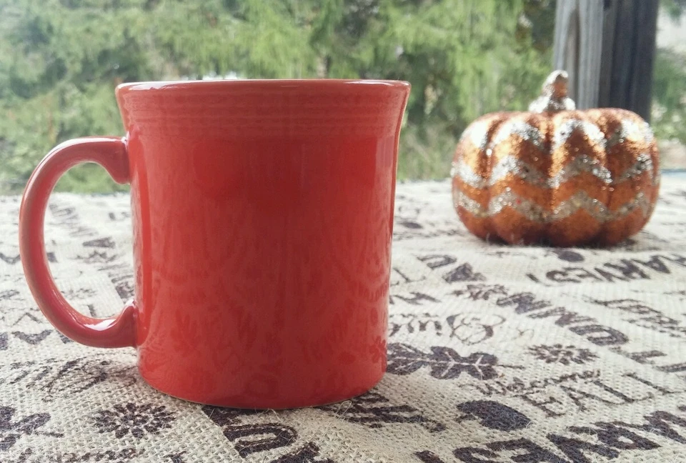 JAVA MUG CUP poppy NEW HOMER LAUGHLIN FIESTA 12 OZ