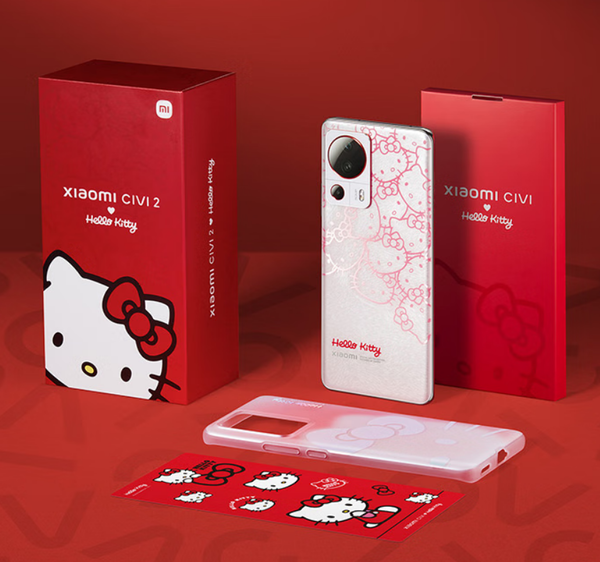 Redmi 5G Hello Kitty ステッカー付き Xiaomi Civi 2 5G Hello Kitty Edición Especial 6,55 