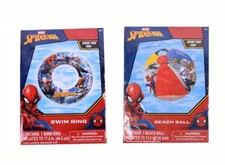 Spiderman Kids Inflatable Swim Ring Swimming Pool Floats, Beach Ball Toy 20 in.
