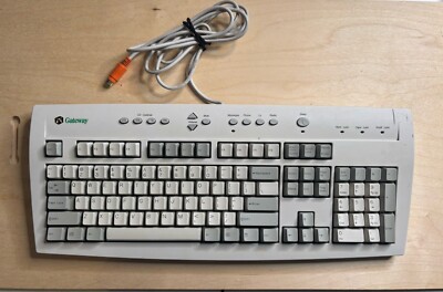 Gateway Vintage Wired PS/2 Keyboard P/N: 7000985 Muliti-media Buttons ...
