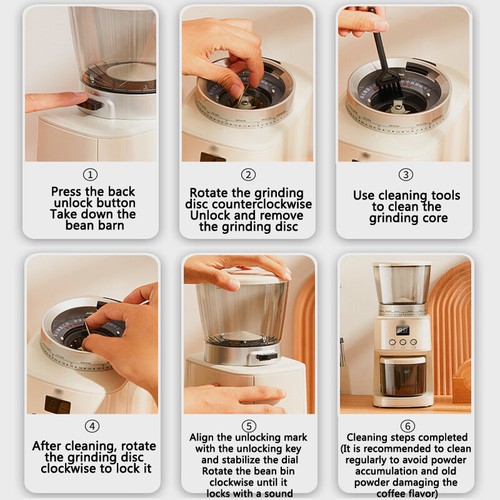 275G Commercial Electric Coffee Grinder 220V Coffee Bean Mill Conical Burr 165W - Picture 12 of 17
