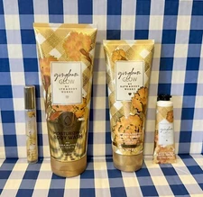 Bath & Body Gingham Glow 4 Pc Gift Set -Body Cream/Body Wash/Perfume/Hand Cream