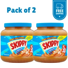 (2 Pack) SKIPPY Creamy Peanut Butter, 5 Pound Jars