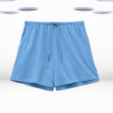 Ex Hush Women  s Cotton Jersey Pyjama Short in Blue Defect 