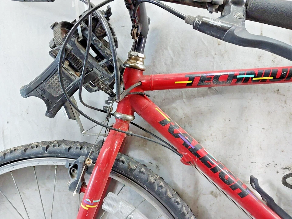 1985 Raleigh Technium The Heat Bicicleta MTB 19" Grande Hardtail Rígida Vermelha 26er Canti! - Imagem 4 de 4