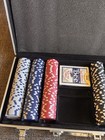 Poker Chip Set w/ Aluminum Carry Case, Bee Playing Cards Deck, Casino Theme — photo 2