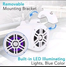 White Pyle Waterproof Rated Marine Tower Speakers 4 ' -inch, 300 Watt Pair