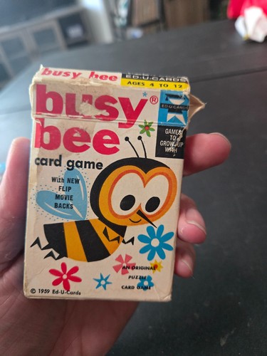 Vintage 1965 Busy Bee Puzzle Card Game Set Ed-U-Cards 32 Cards - Picture 2 of 5