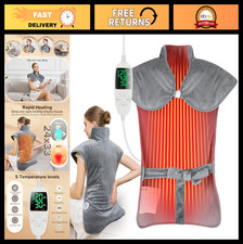 Extra Large Heating Pad for Neck, Back  Shoulder Pain Relief - 25"x37", 5 Heat