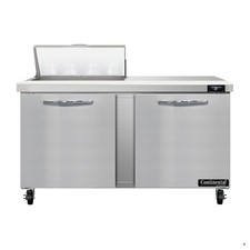 Continental Refrigerator SW60N8 60" 2-Door Sandwich and Salad Prep Table, 8 P...
