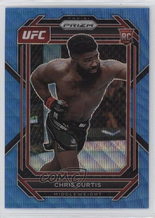 2023 Panini Prizm UFC Blue Wave Prizm Chris Curtis #105 Rookie RC 0b3