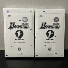 2021 Bowman MLB Baseball Factory Sealed 1st Edition Hobby Box Lot of 2