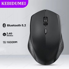 Bluetooth 5.2 Wireless Mouse Silent Rechargeable 2.4G Gaming Mouse for PC Laptop