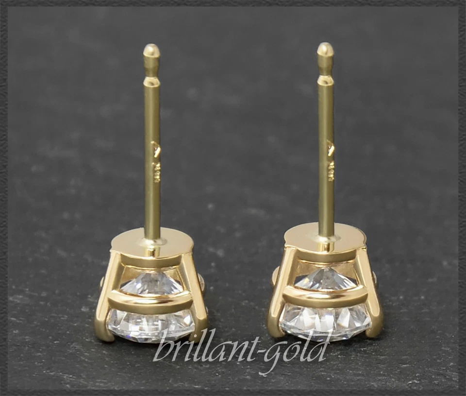 Diamant Damen Ohrstecker aus 585 Gold mit 1,52ct Brillanten in River E; Ohrringe - Bild 4 von 4