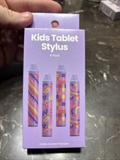 Kids Tablet Stylus, Universal, 4 Pack, Purple, Ages 6 , NIB