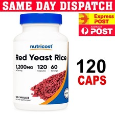 Nutricost Red Rice Powder 1200mg 120 Caps vegetarian Premium Grade FREE SHIP