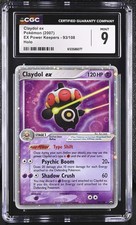 CLAYDOL EX CGC 9 HOLO EX POWER KEEPERS 2007 #93 SILVER BORDER - POP 40s on eBay