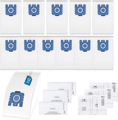 12 Stück Staubsaugerbeutel 3D Efficiency für Miele HyClean GN Complete C3 Com...