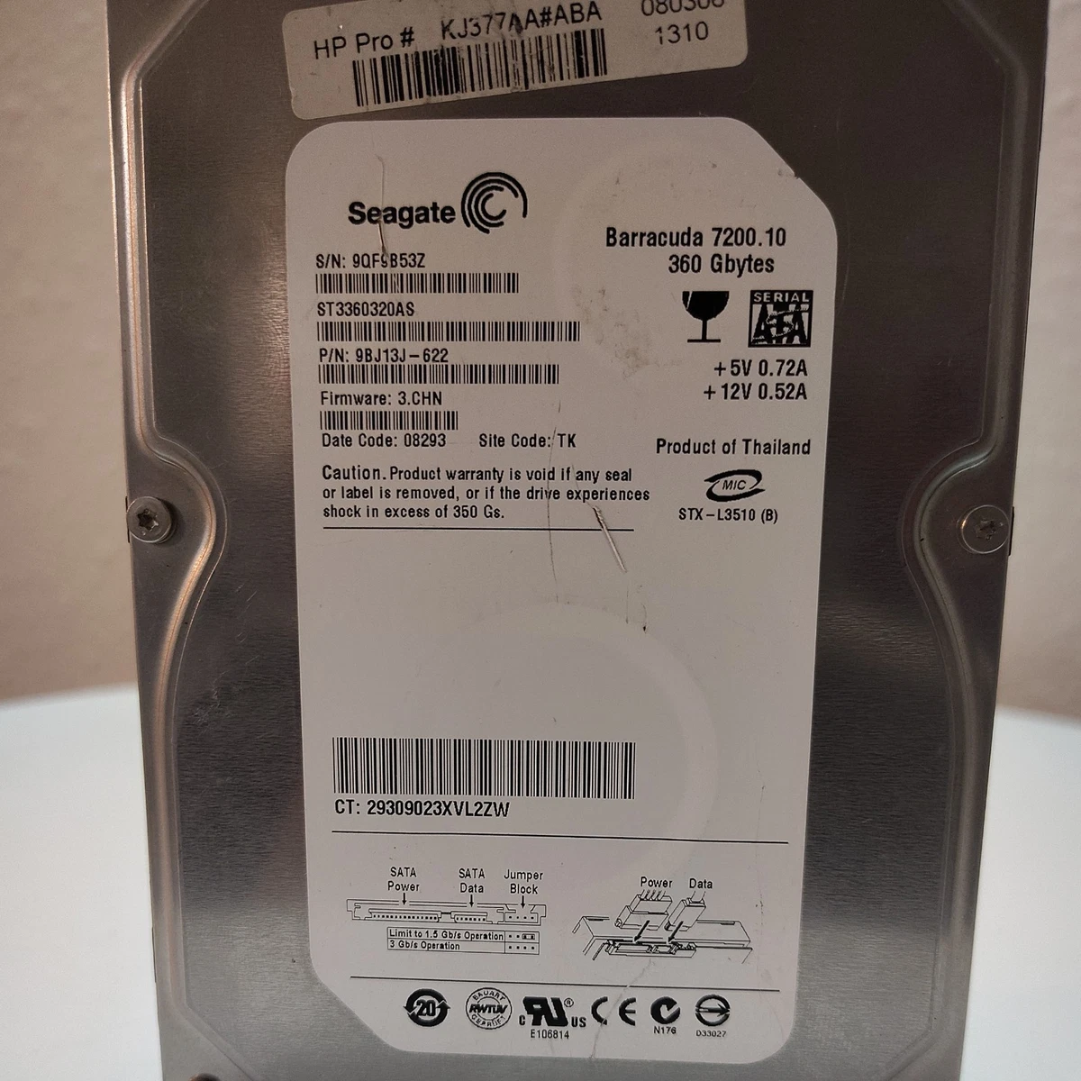 (未使用･未開封品)　SEAGATE HDD 750 GB SATA 3G ar3p5n1 Seagate 750GB 3.5in SATA Hard Drive ST3750640NS