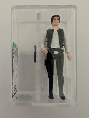 Vintage Star Wars 1977 Han Solo Small Head AFA 80NM