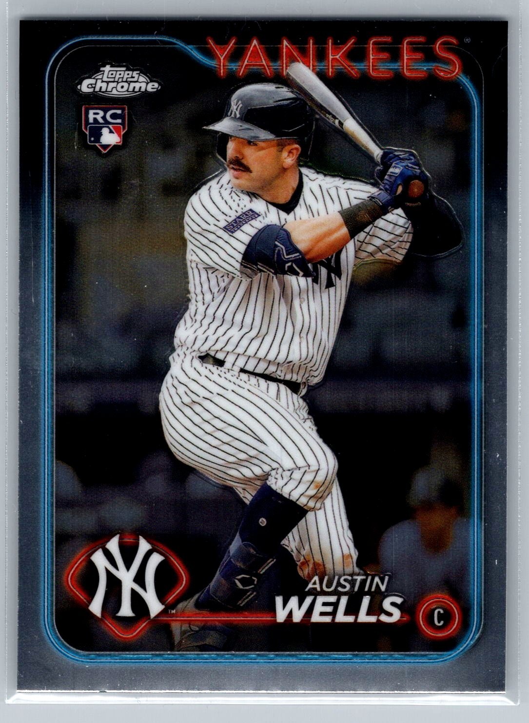 2024 Topps Chrome #281 Austin Wells RC New York Yankees