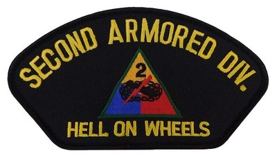 2nd Armored Division Hell On Wheels Embroidered Iron On Patch PML-172