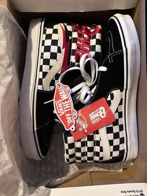 VANS David Bowie Limited Edition Checkerboard Sk8hi Top Men Size EU 42,5 NEWBOX