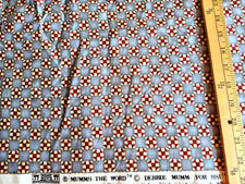 SOLID BLUE ON 5/8" MULTI CHECKS DEBBIE MUMM  100  COTTON FABRIC BY THE YARD