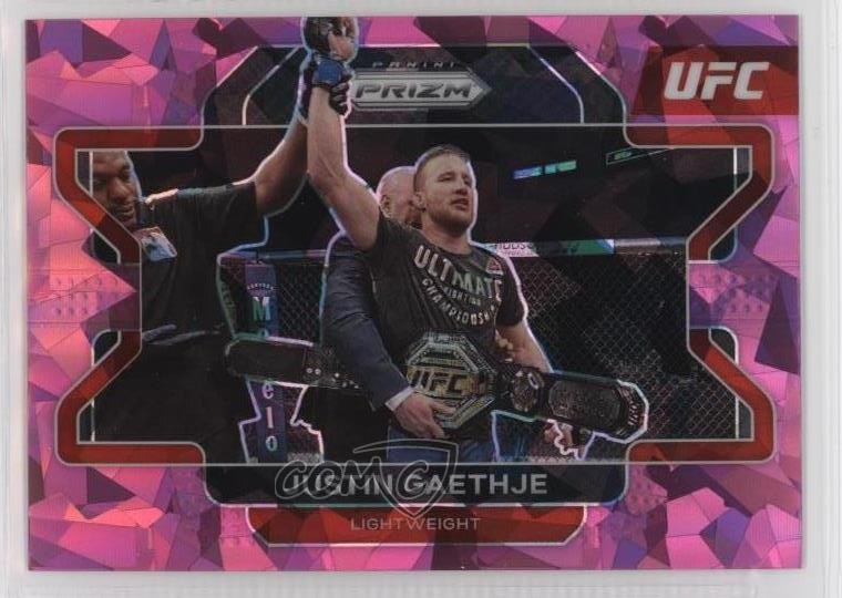 2022 Panini Prizm UFC Pink Ice Prizm Justin Gaethje #44 0zz3