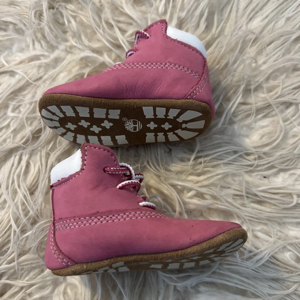 Timberland crib boots infant size 1 - pink - Image 3 of 4